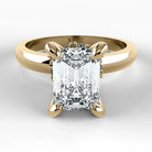 Anillo de Compromiso Radiante - Esmeralda en oro amarillo - vista 1