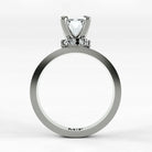 Anillo de Compromiso Radiante - Esmeralda en oro blanco - vista 3