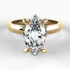 Anillo de Compromiso Radiante - Marquesa en oro amarillo - vista 1