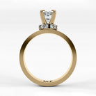 Anillo de Compromiso Radiante - Marquesa en oro amarillo - vista 3