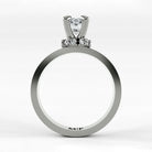 Anillo de Compromiso Radiante - Marquesa en oro blanco - vista 3