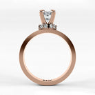 Anillo de Compromiso Radiante - Marquesa en oro rosa - vista 3