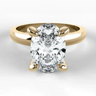Anillo de Compromiso Radiante - Oval en oro amarillo - vista 1