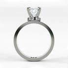 Anillo de Compromiso Radiante - Oval en oro blanco - vista 3