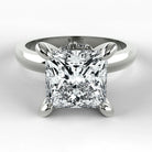 Anillo de Compromiso Radiante - Princess en oro blanco - vista 1