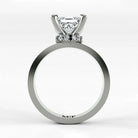 Anillo de Compromiso Radiante - Princess en oro blanco - vista 3