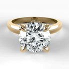 Anillo de Compromiso Radiante - Redondo en oro amarillo - vista 1