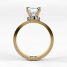 Anillo de Compromiso Radiante - Redondo en oro amarillo - vista 3