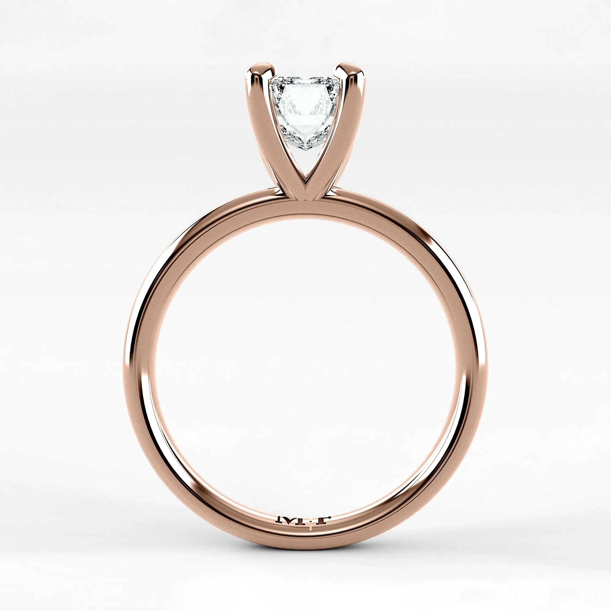 Anillo de Compromiso Esencia - Esmeralda en oro rosa - vista 3