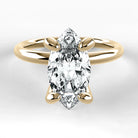 Anillo de Compromiso Esencia - Marquesa en oro amarillo - vista 1