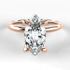 Anillo de Compromiso Esencia - Marquesa en oro rosa - vista 1