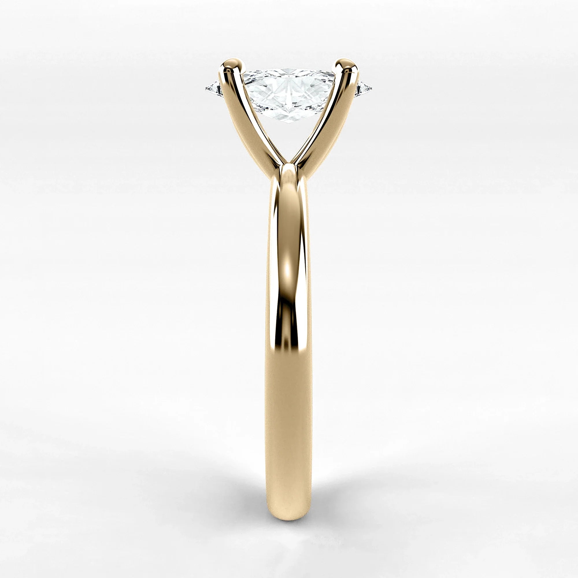 Anillo de Compromiso Esencia - Marquesa en oro amarillo - vista 2