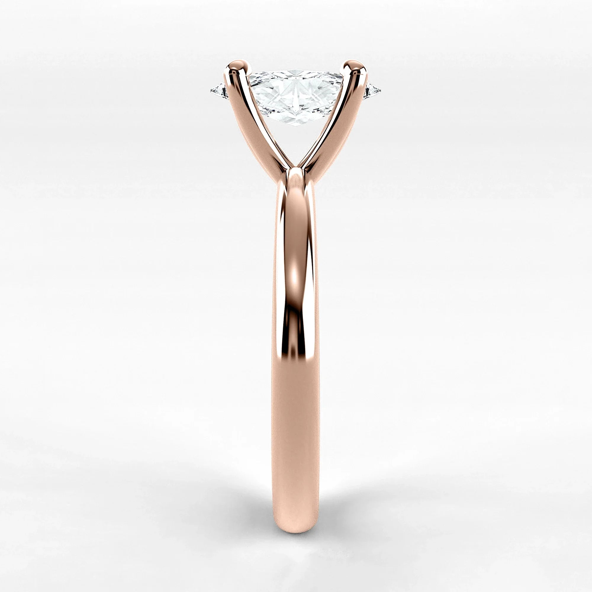Anillo de Compromiso Esencia - Marquesa en oro rosa - vista 2