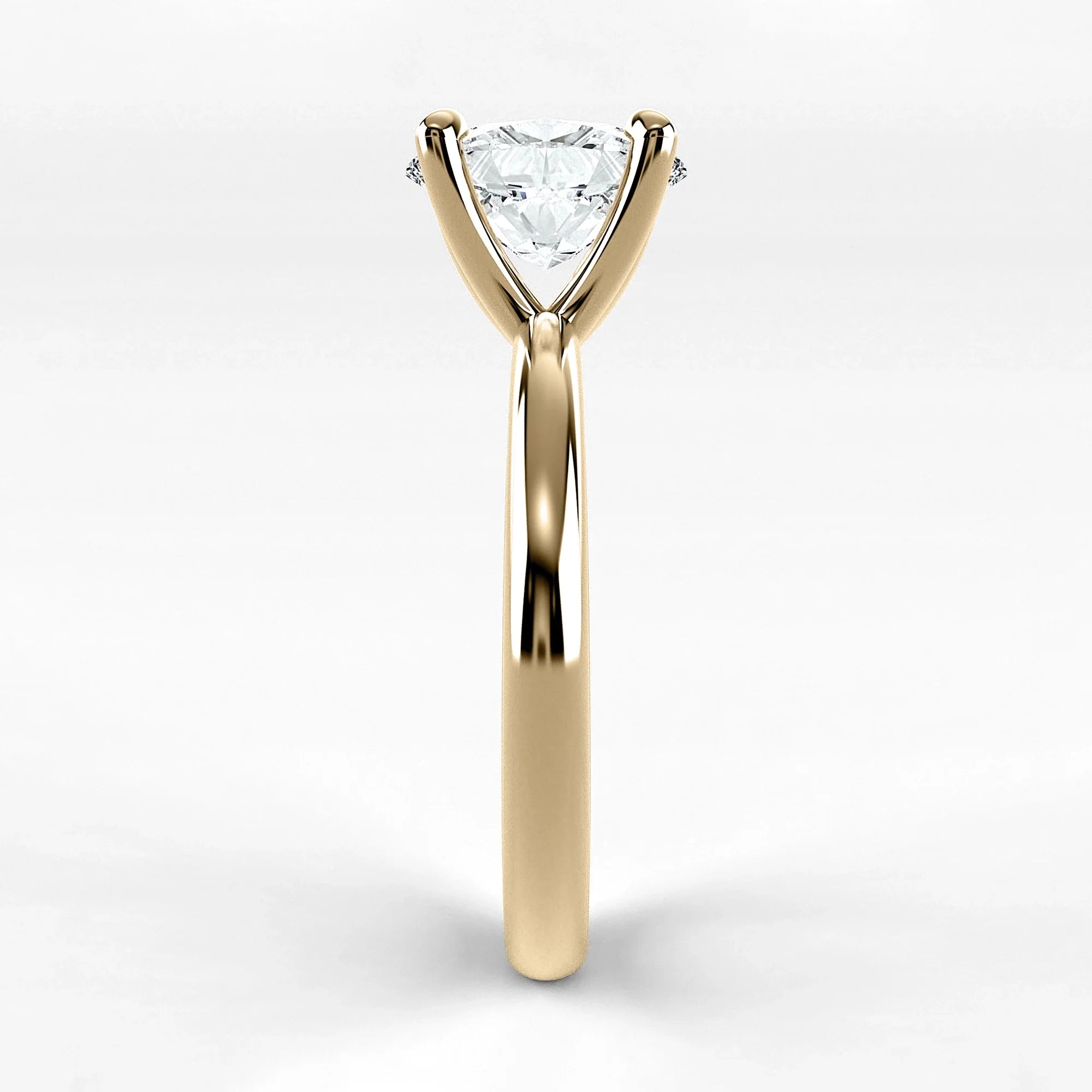Anillo de Compromiso Esencia - Oval en oro amarillo - vista 2