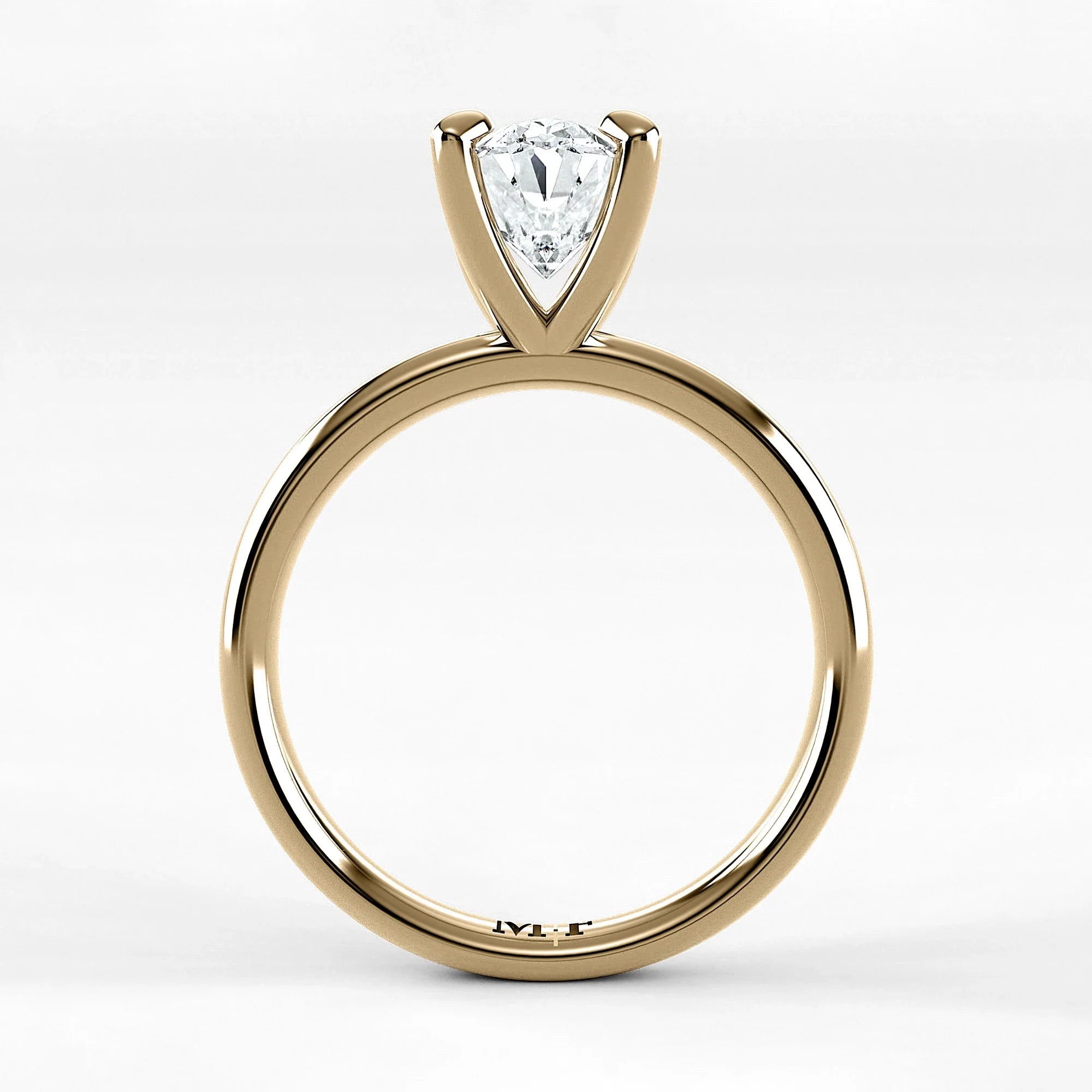 Anillo de Compromiso Esencia - Oval en oro amarillo - vista 3