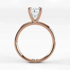 Anillo de Compromiso Esencia - Oval en oro rosa - vista 3