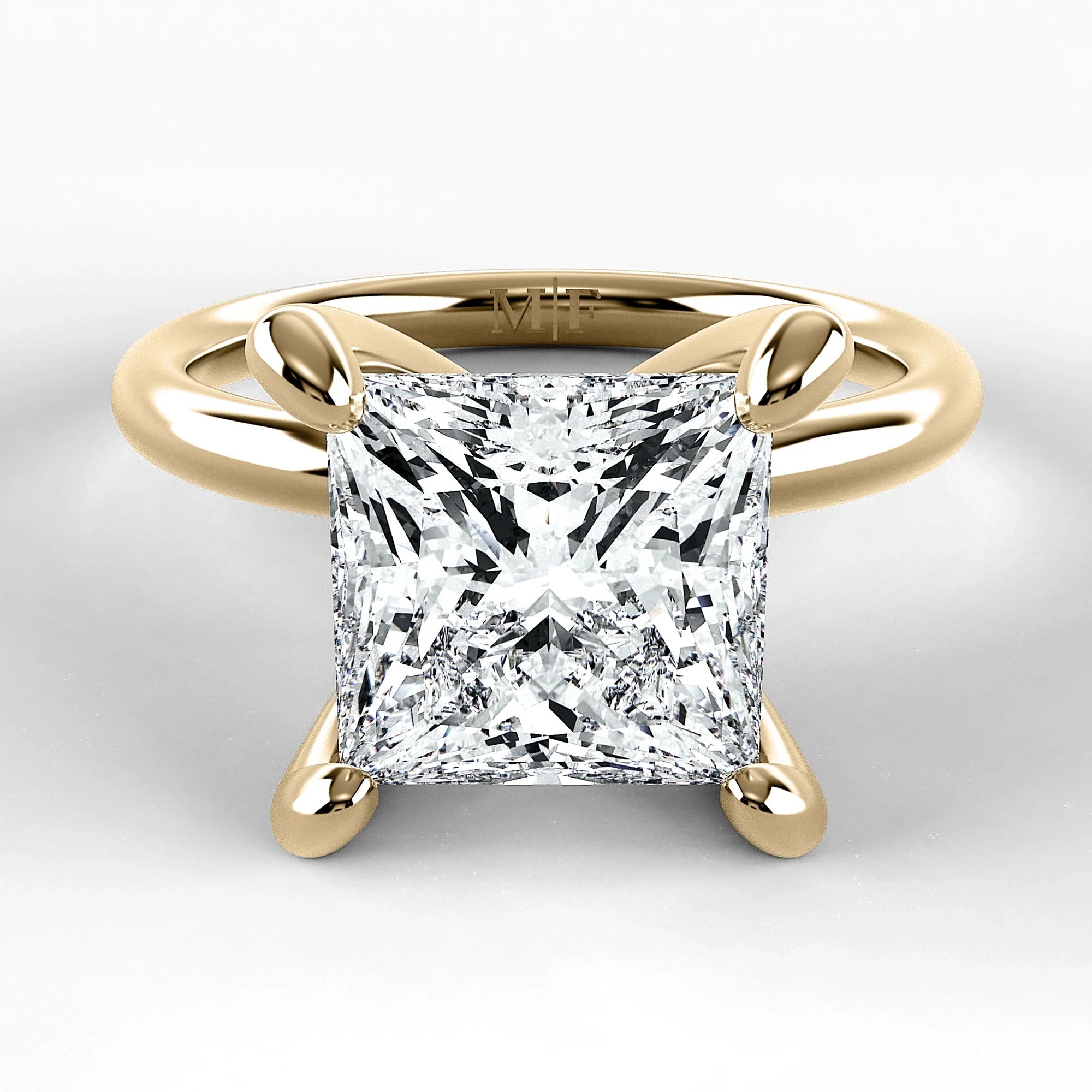 Anillo de Compromiso Esencia - Princess en oro amarillo - vista 1