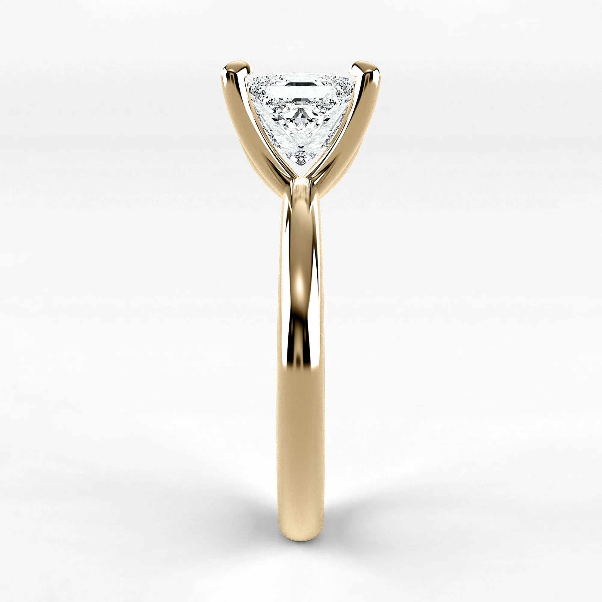 Anillo de Compromiso Esencia - Princess en oro amarillo - vista 2
