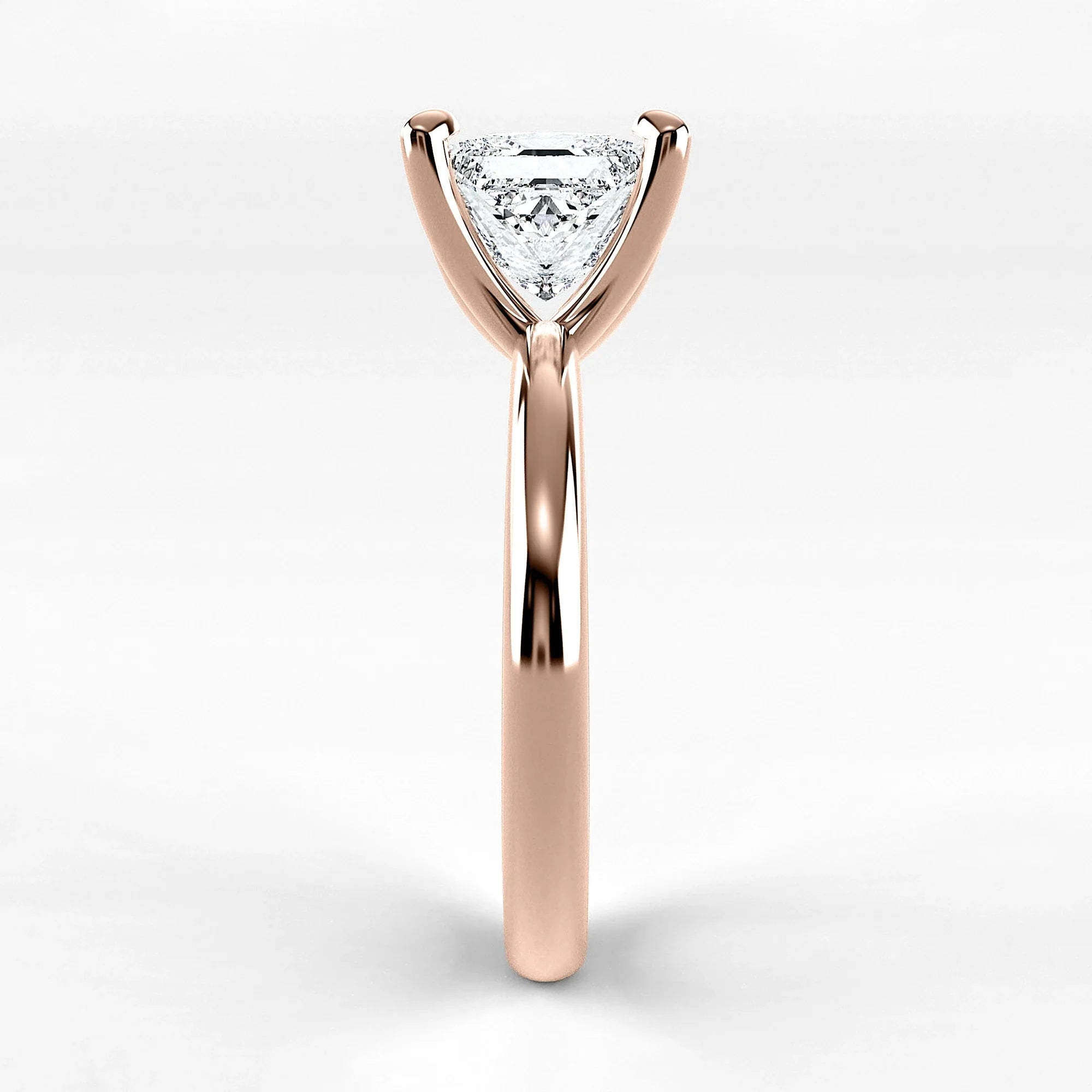 Anillo de Compromiso Esencia - Princess en oro rosa - vista 2