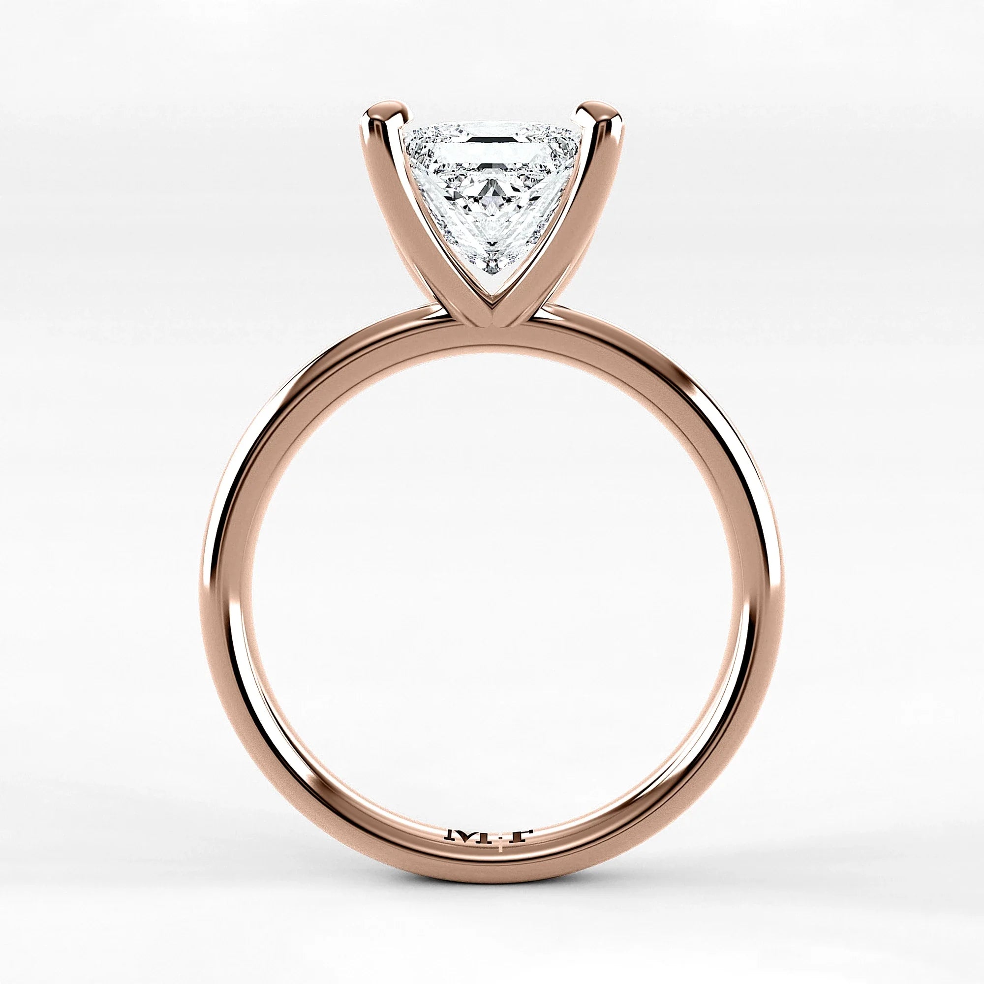 Anillo de Compromiso Esencia - Princess en oro rosa - vista 3