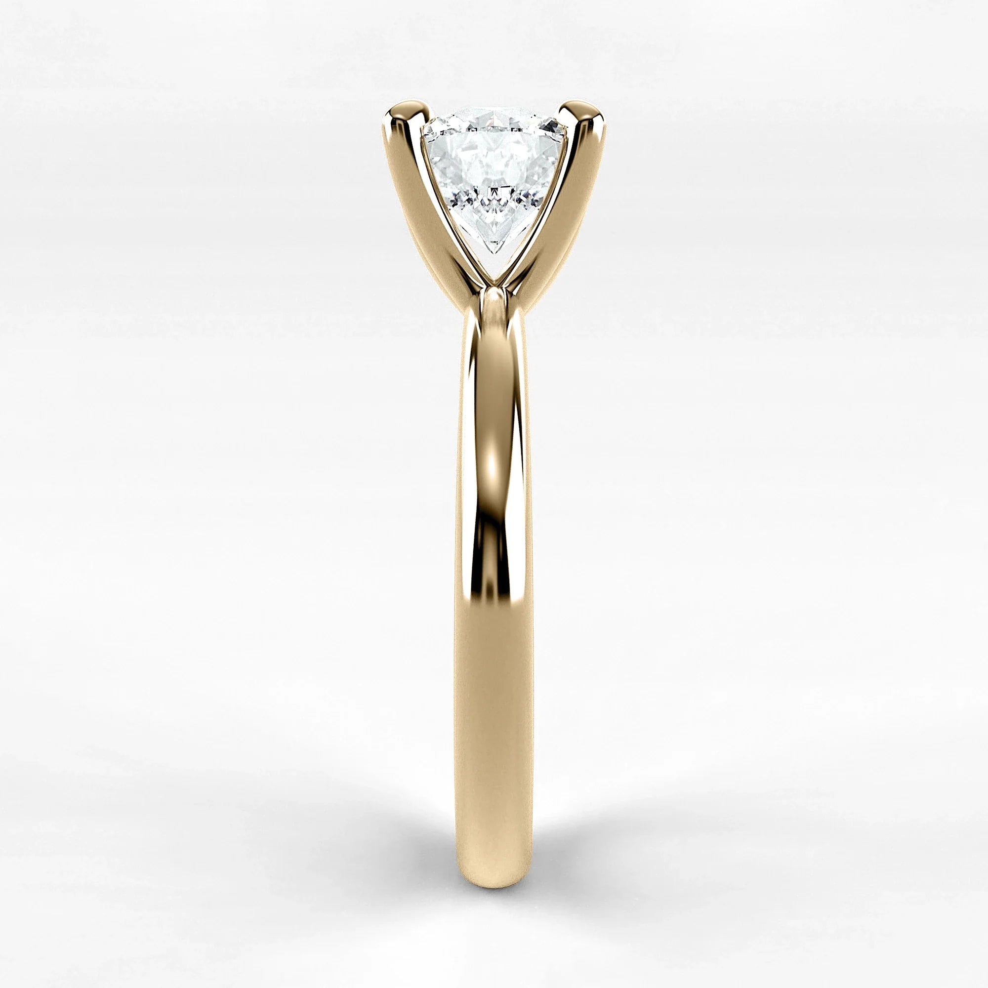 Anillo de Compromiso Esencia - Redondo en oro amarillo - vista 2